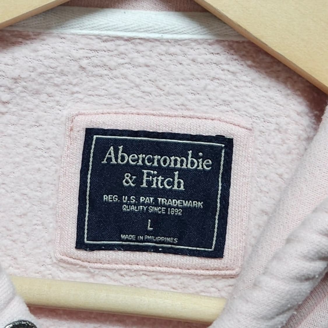 Abercrombie 아베크롬비 로고 후드집업 자켓 핑크 상품이미지5