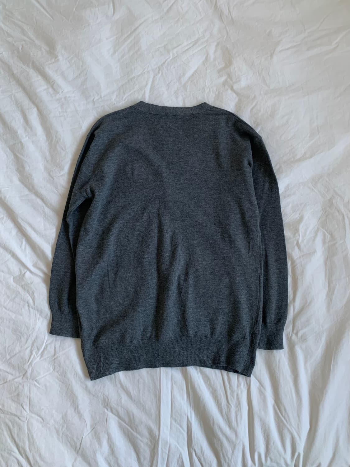 그레이 브이넥 가디건 상품이미지4