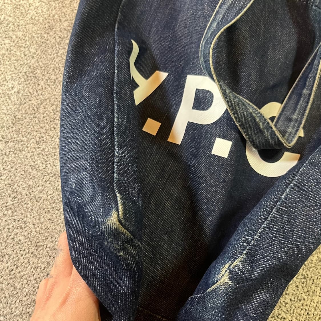 A.P.C. 아페쎄 빅로고 데님 토트백 상품이미지7