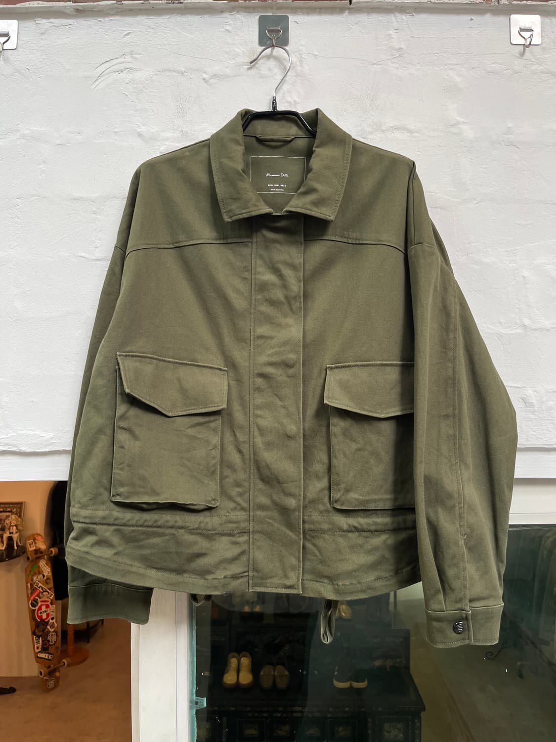 Massimo dutti 우먼 카키 크롭 워크 자켓 L 상품이미지1
