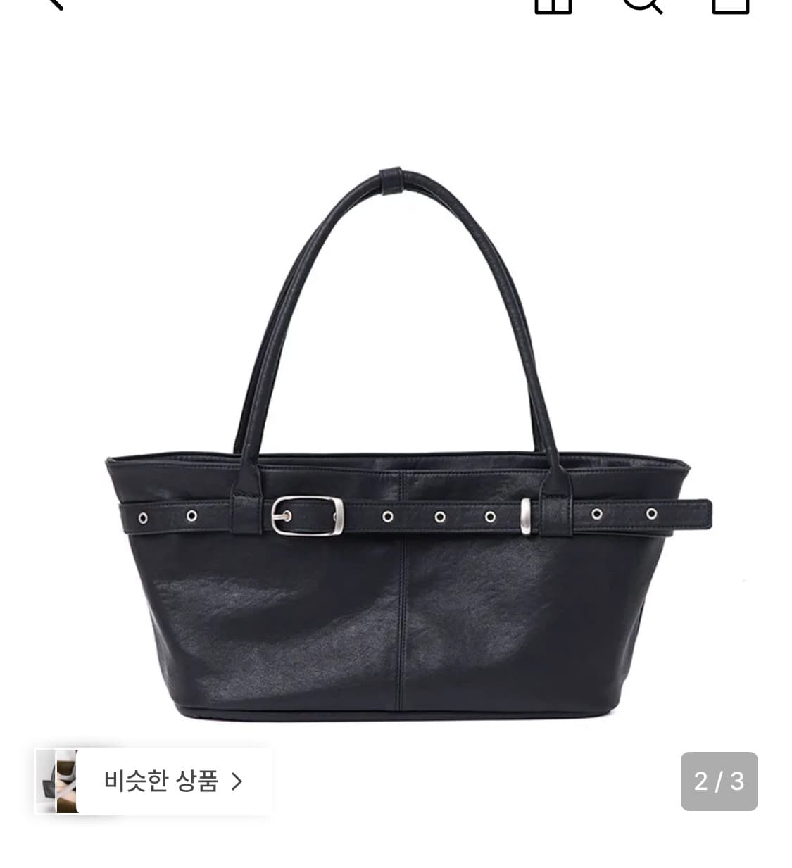 여밈 벨티드 버클 숄더백 블랙 새상품 상품이미지1
