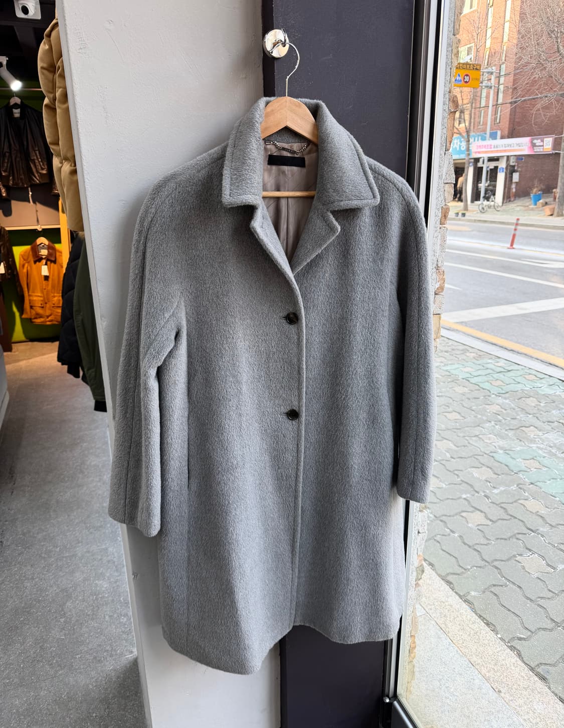 F/ 타임 베이비 라마울 투버튼 코트 자켓 상품이미지2