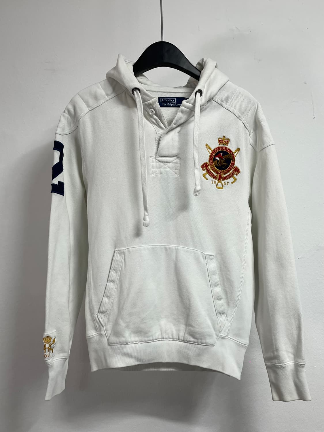 폴로 랄프로렌 우먼스 화이트 자수로고 후드티 (on.316)   상품이미지1