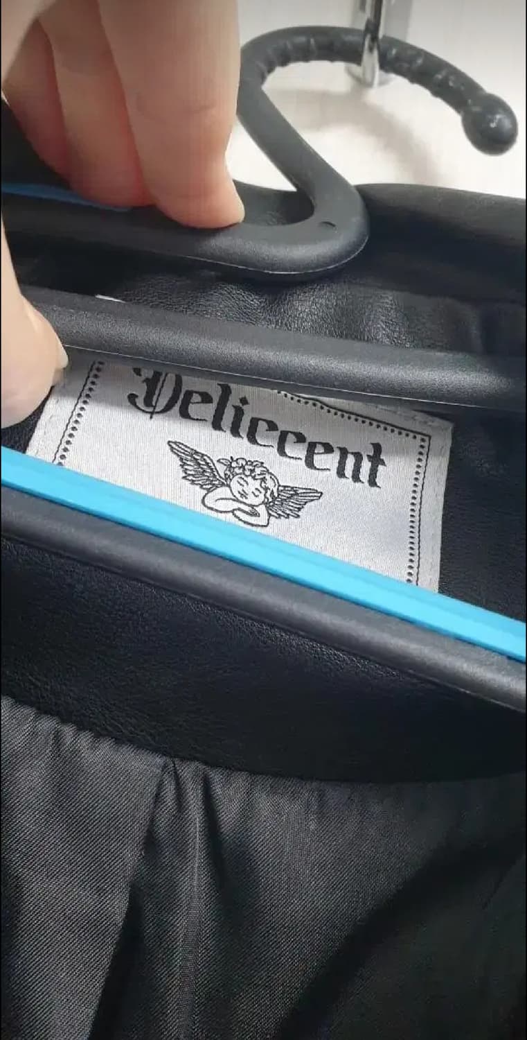 (택x,깨끗,단종)블랙/Deliccent 델리센트 이솝 크롭 레더 점퍼 상품이미지8