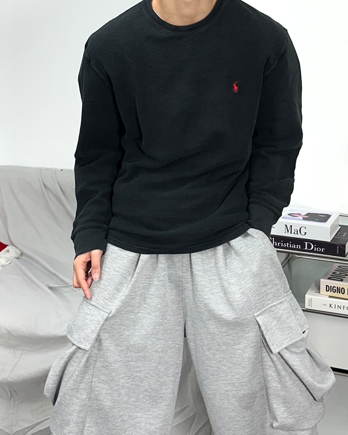 폴로 랄프로렌 레드포니 와플티 L 상품이미지3