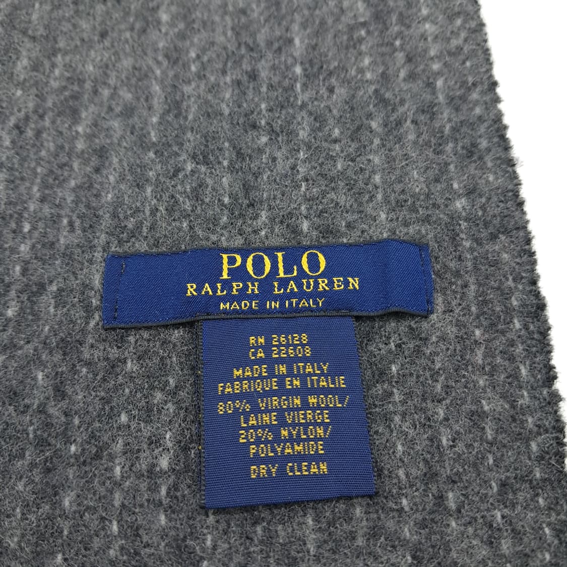 MX251 폴로 랄프로렌 그레이 스트라이프 양면 버진울 목도리 머플러 상품이미지6
