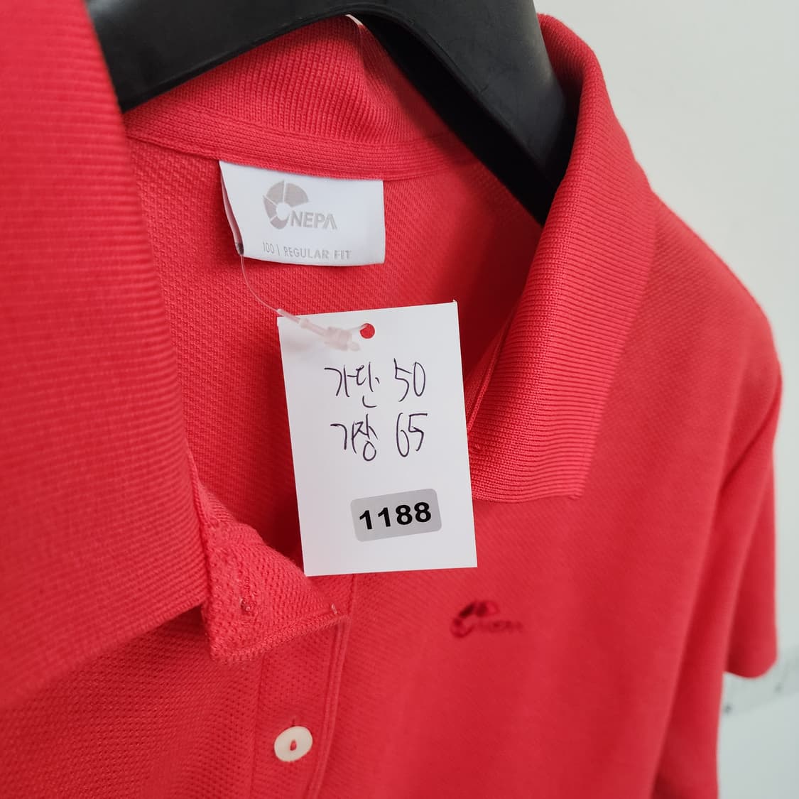 네파 빨간색 반팔 티셔츠 상품이미지7