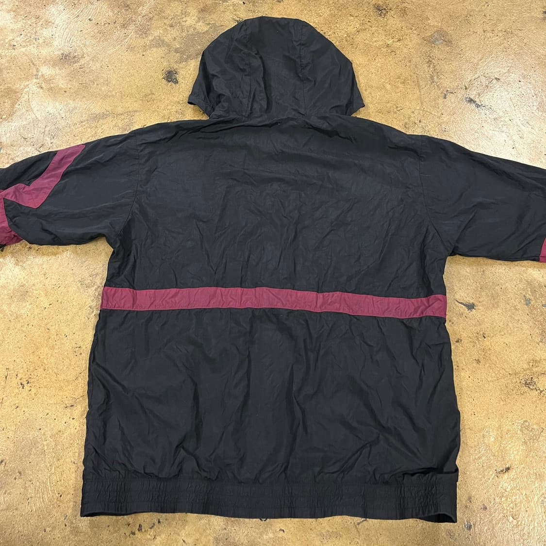 [정품/XL] 조던 블랙 버건디 컬러 블록 후드 바람막이 b8 상품이미지4