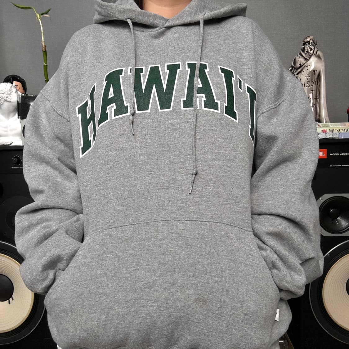 러셀애슬레틱 그레이 후드티 상품이미지1