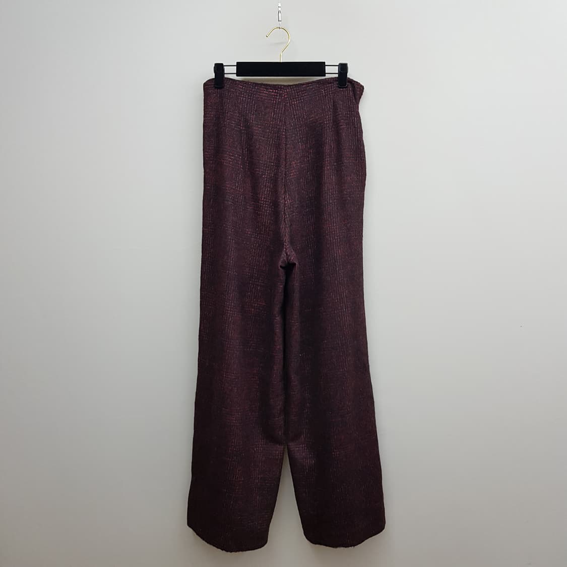 STELLA ITALY 와이드 울 블렌드 체크 롱 팬츠 IT 42사이즈 상품이미지4