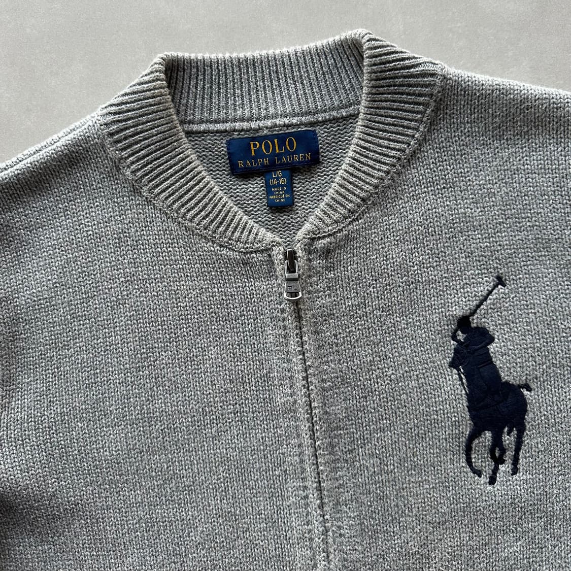 [S]폴로 랄프로렌 빅포니 그레이 니트 집업 상품이미지9