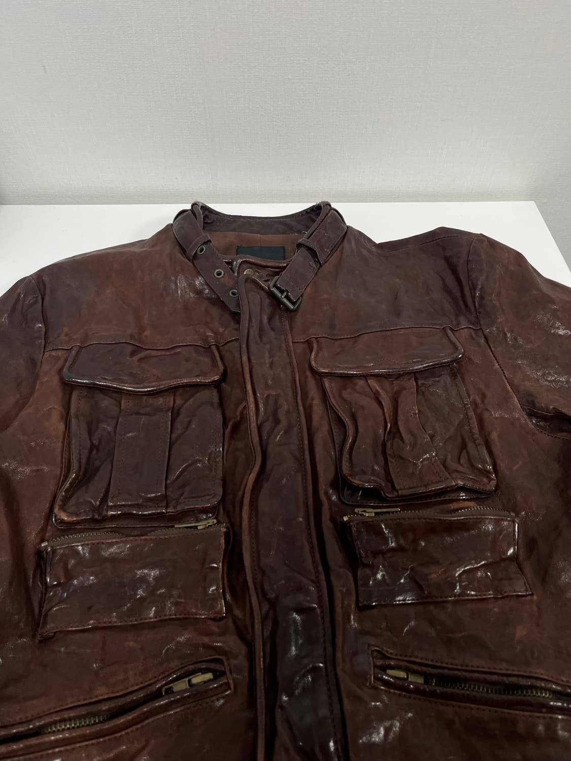 웨스턴 무드 코데즈 컴바인 램스킨 가죽자켓 상품이미지3