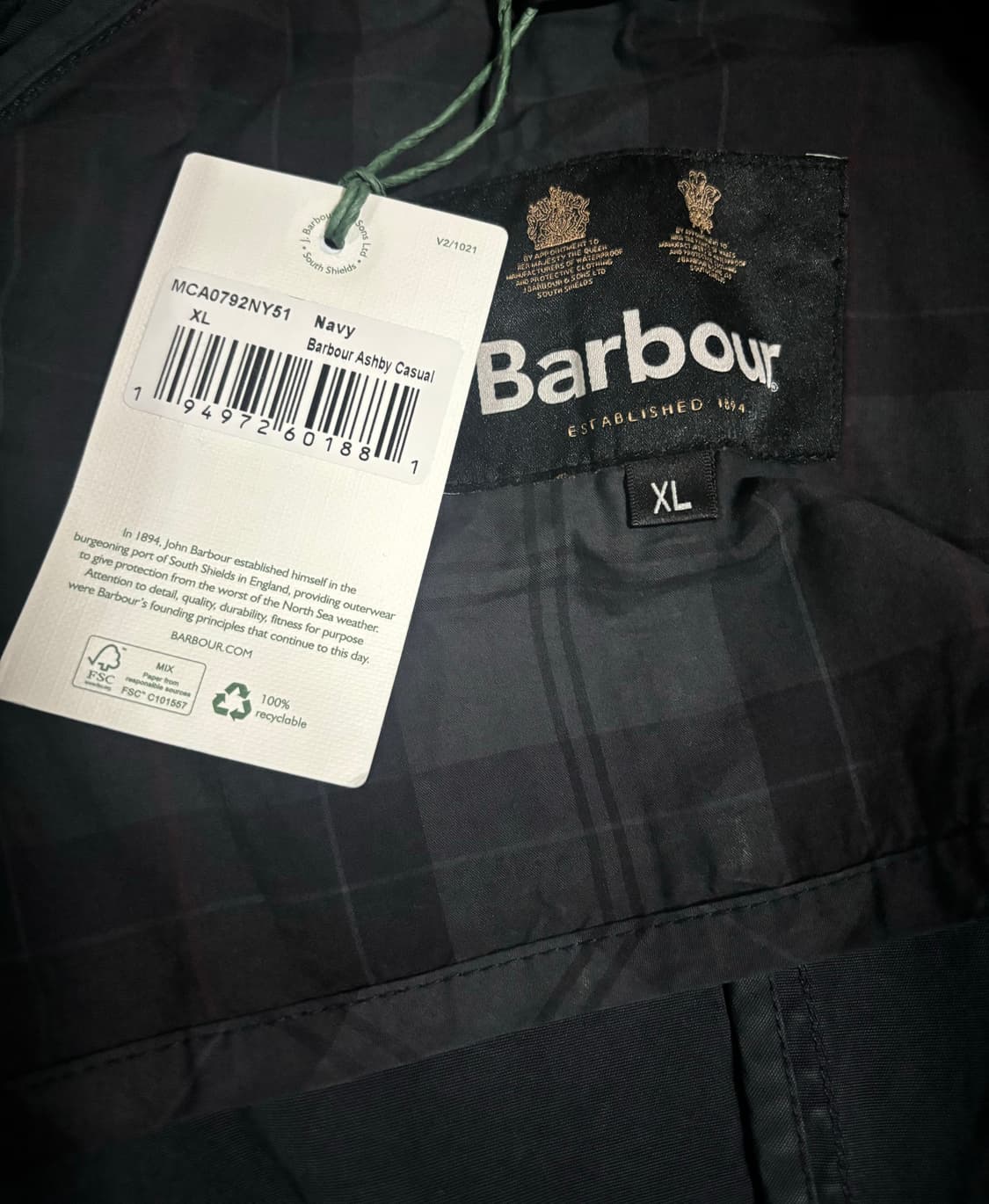 바버 애쉬비 논왁스 캐주얼 자켓 상품이미지3