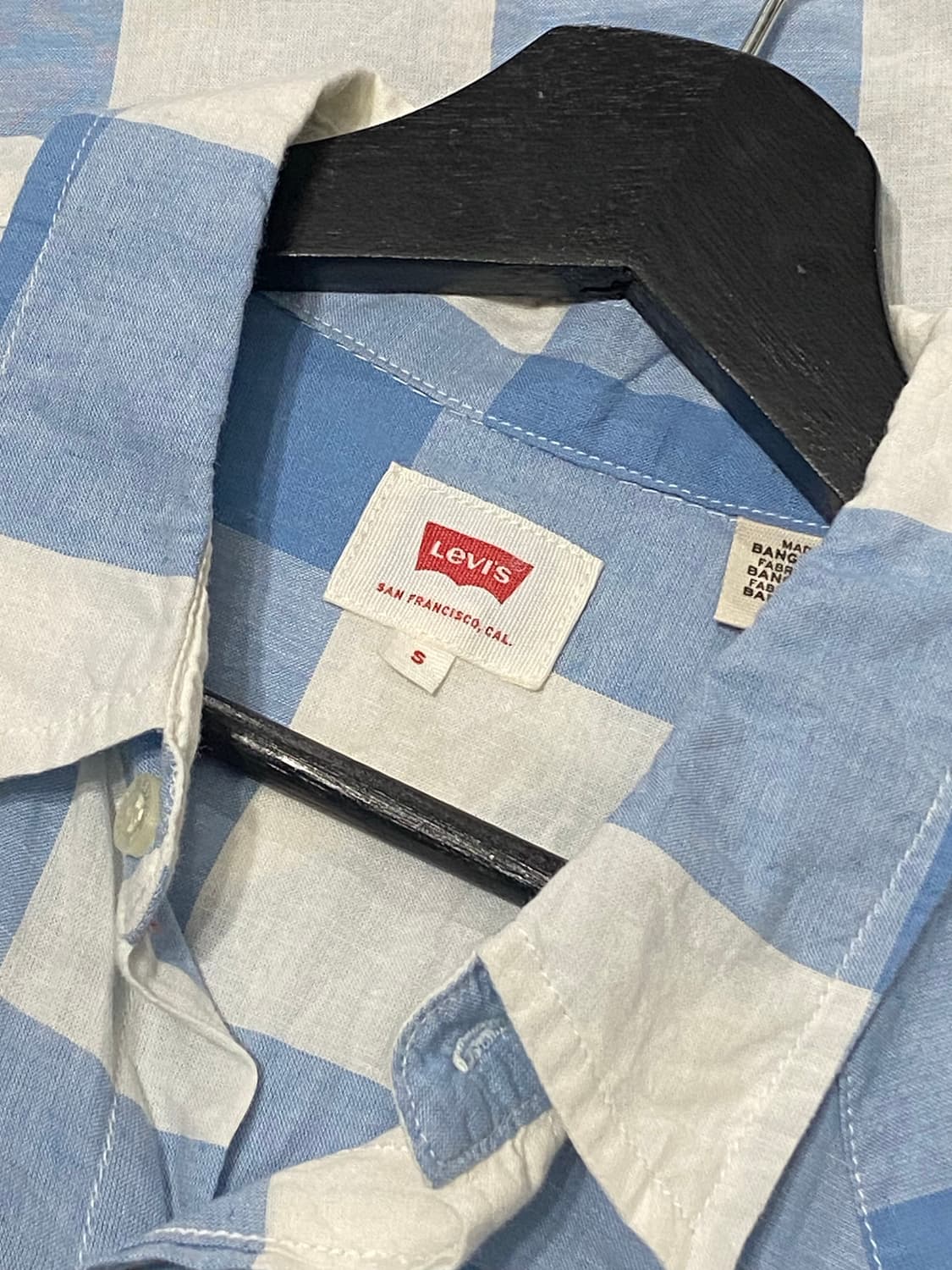 Levi’s 하늘색 체크 웨스턴 셔츠 상품이미지9