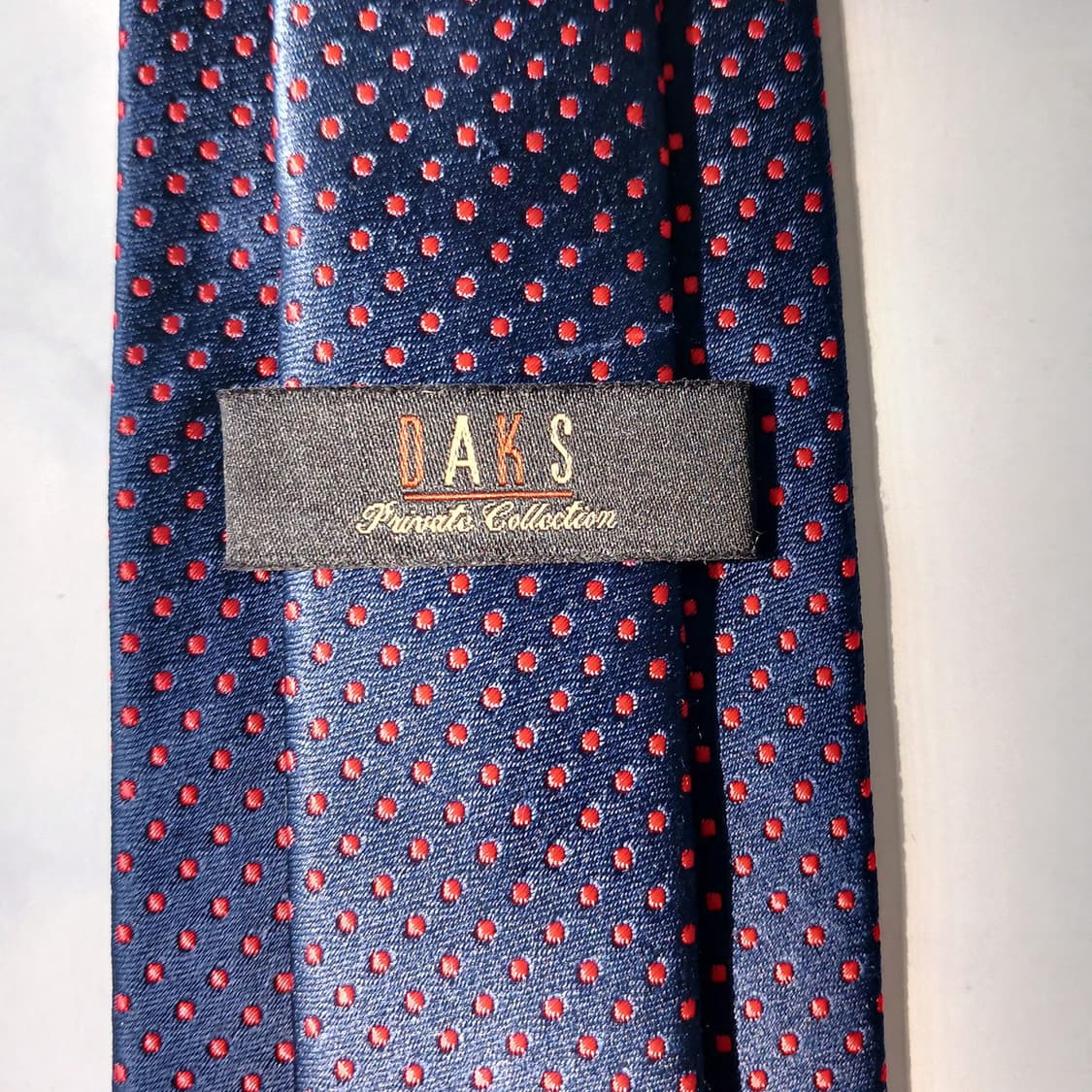 닥스 실크 네이비 도트 패턴 넥타이 8.1cm A+등급 E814 상품이미지7