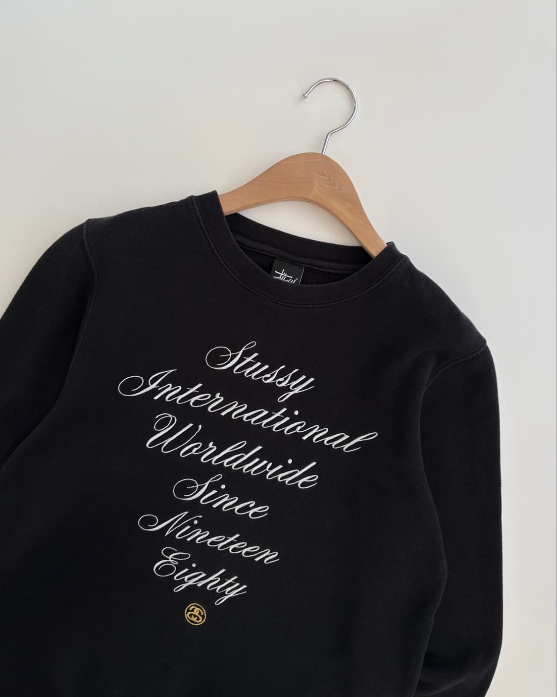 Stussy 스투시 레터링로고 블랙컬러 스웻셔츠 맨투맨 상품이미지4