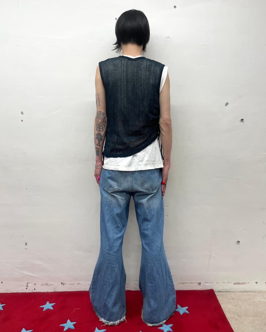 Purple lettering mesh layered sleeveless 상품이미지7