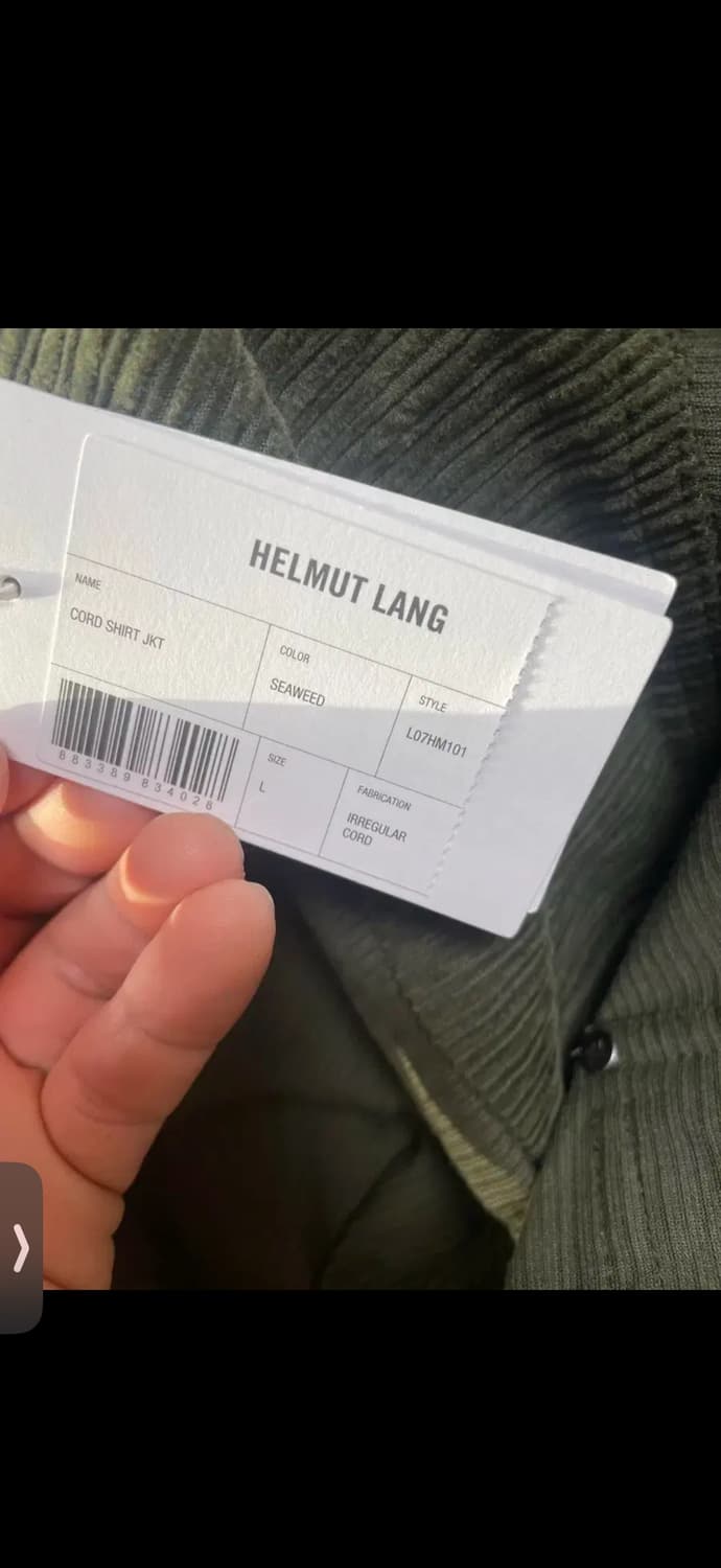 헬무트랭 코듀로이 셔츠자켓 카키 L 상품이미지9
