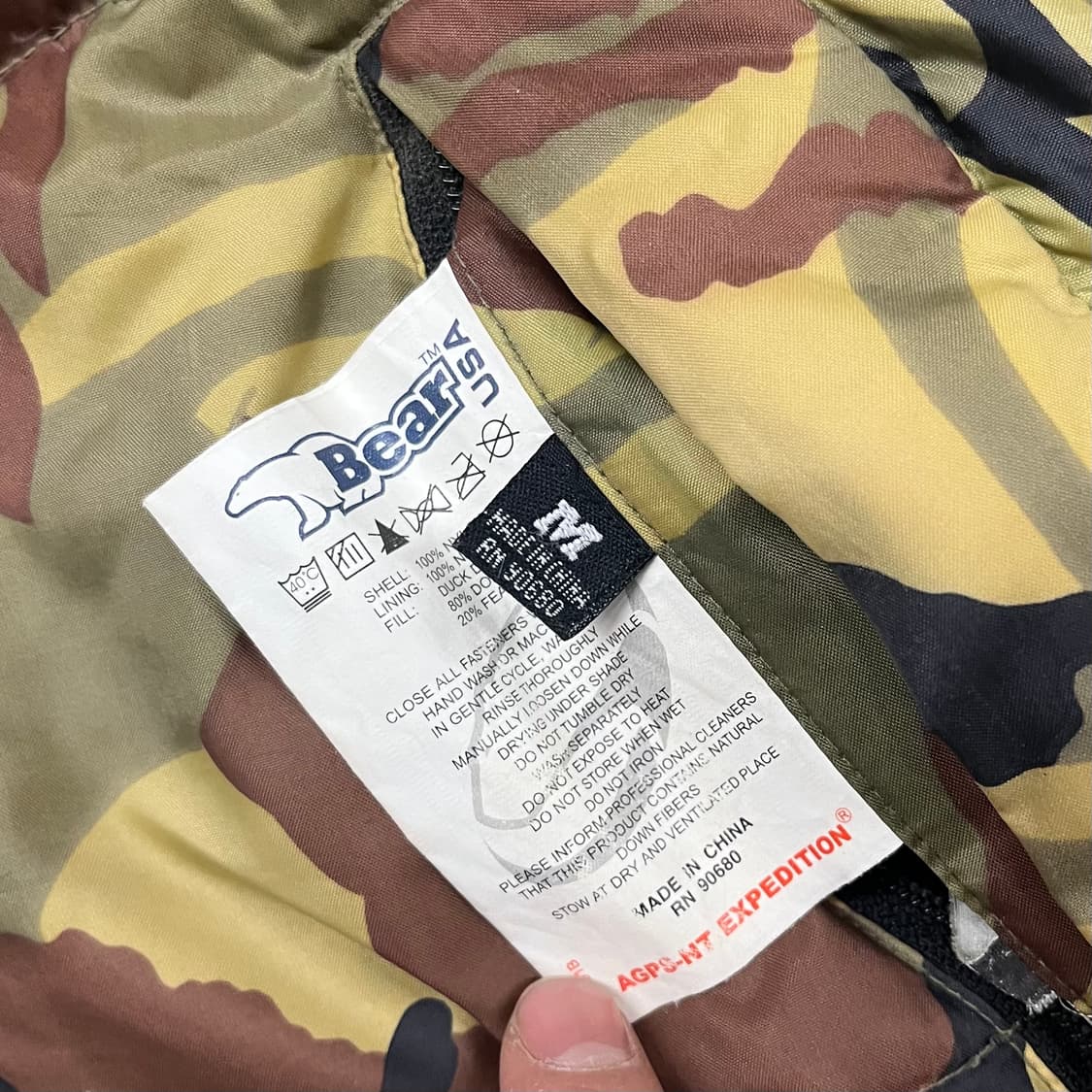 90s Bear USA 덕다운 패딩자켓 (105-110) 상품이미지7