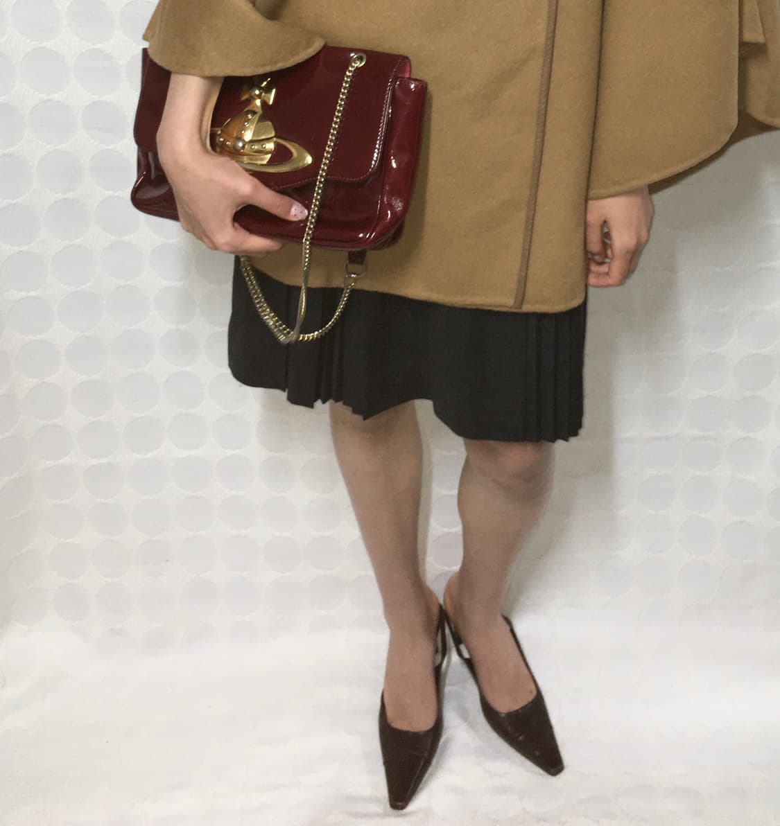 비비안 웨스트우드 레드 에나멜 숄더백 상품이미지2