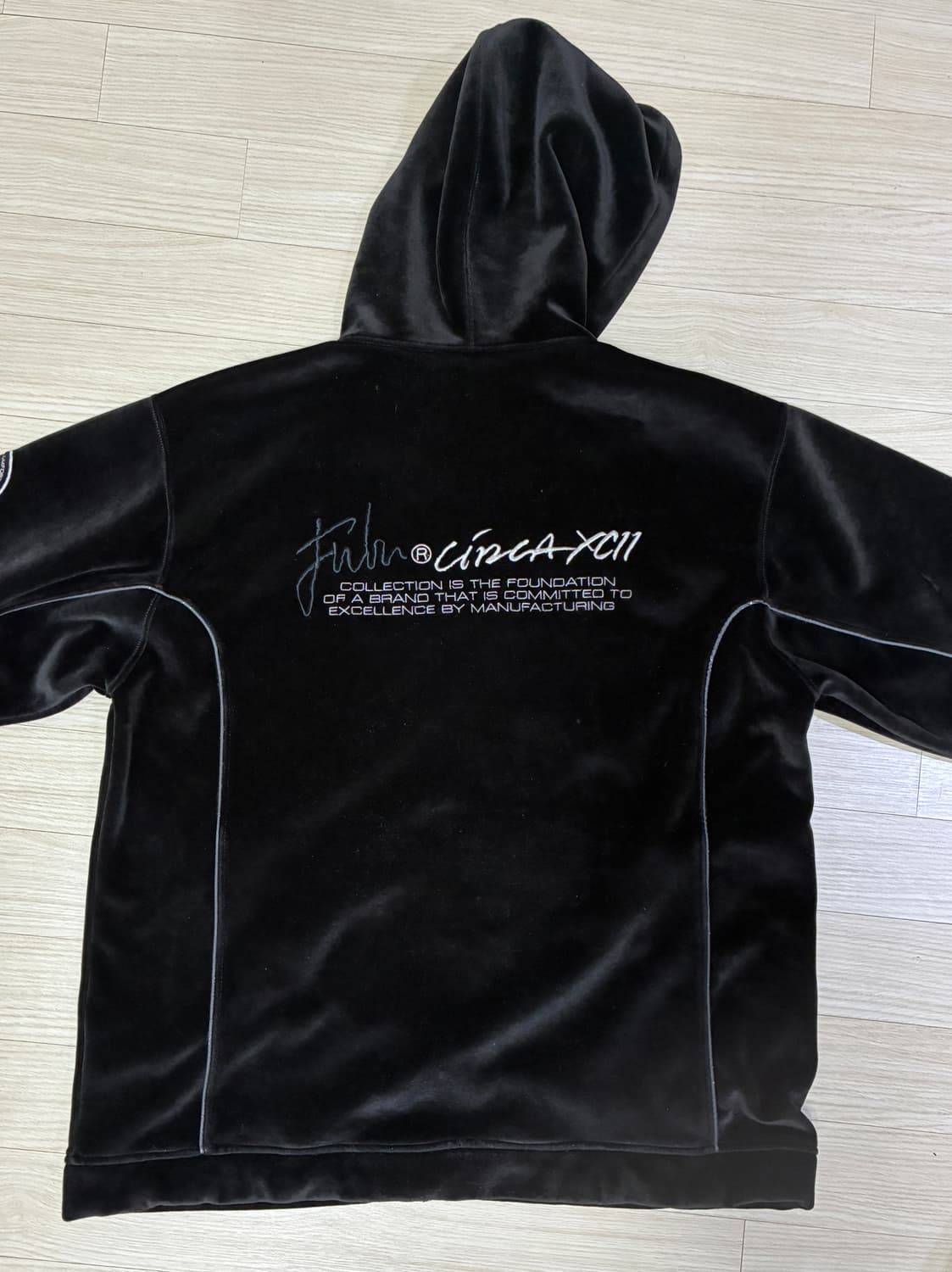 후부 벨벳 빅사이즈 후드집업 상품이미지2