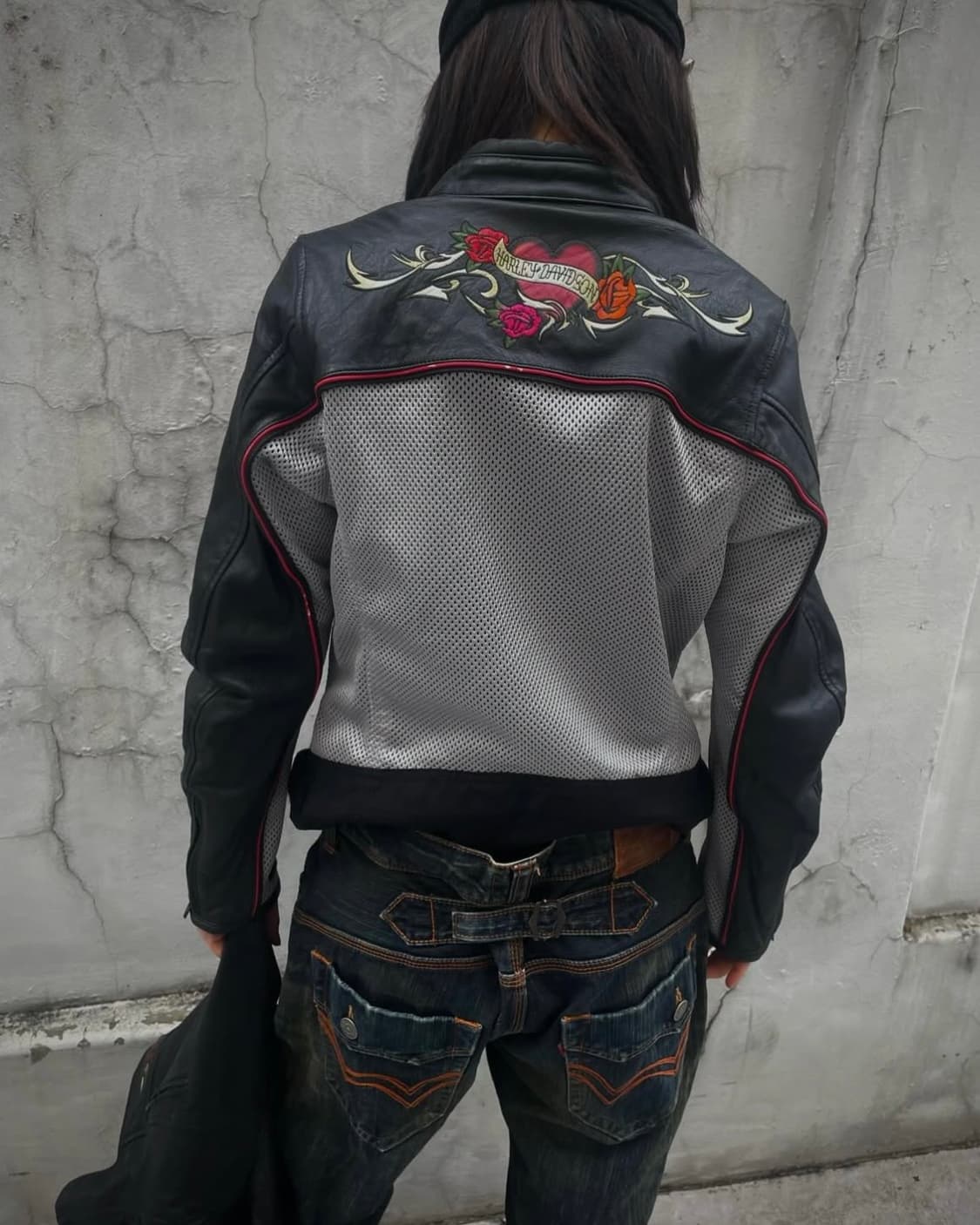 HarleyDavidson roseheart leather jacket 상품이미지5