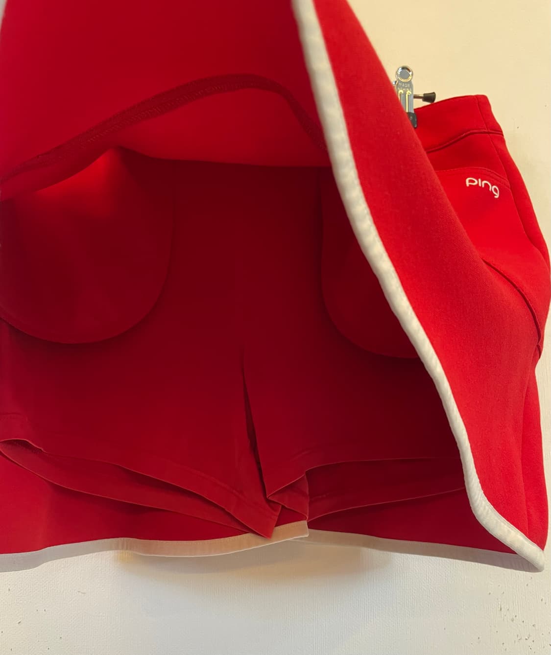 PING 핑 골프스커트70 골프치마70 골프웨어:) 레드스커트 빨간치마 상품이미지2