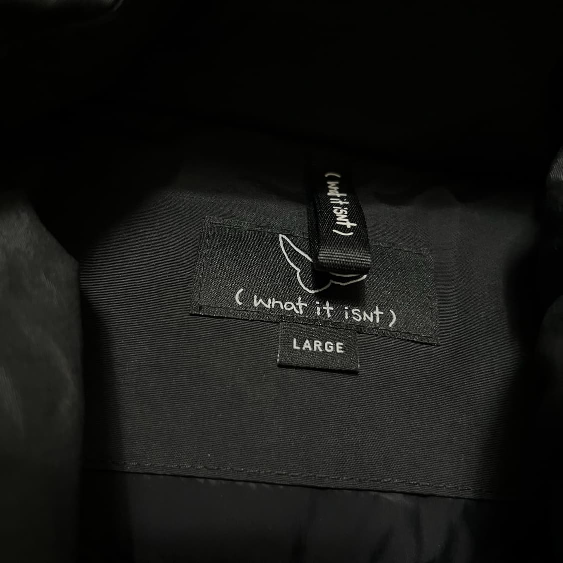 와릿이즌 로고 헤비다운 하프 패딩 L/100  상품이미지5