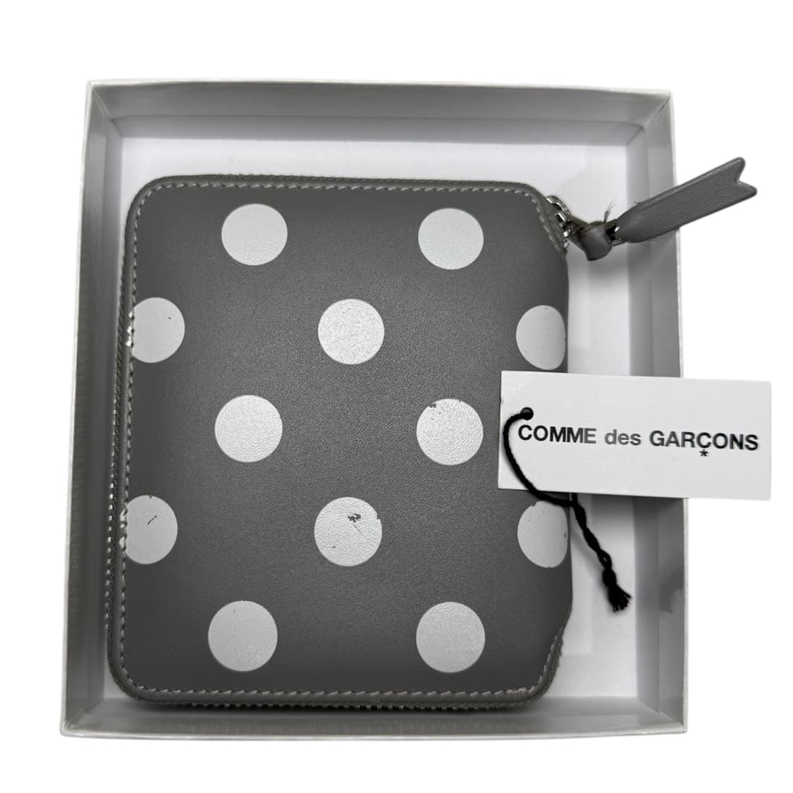 꼼데가르송 폴카닷 패턴 소가죽 지갑 풀 구성 상품이미지1