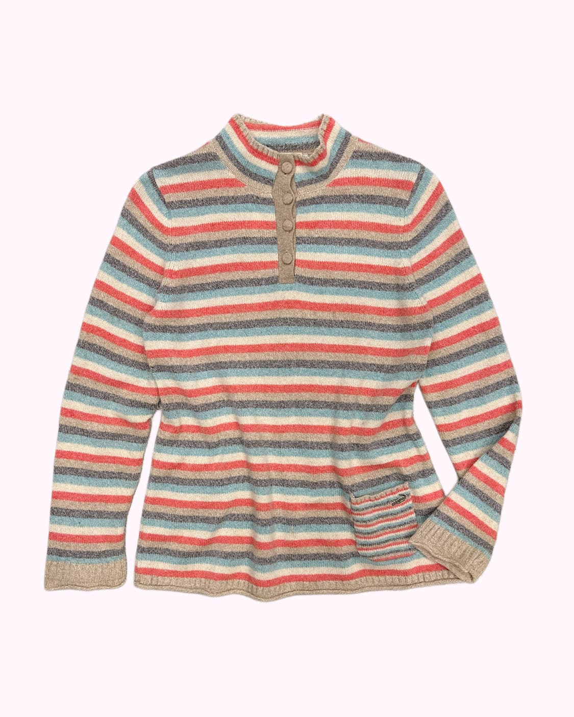 color stripe wool button knit 상품이미지1
