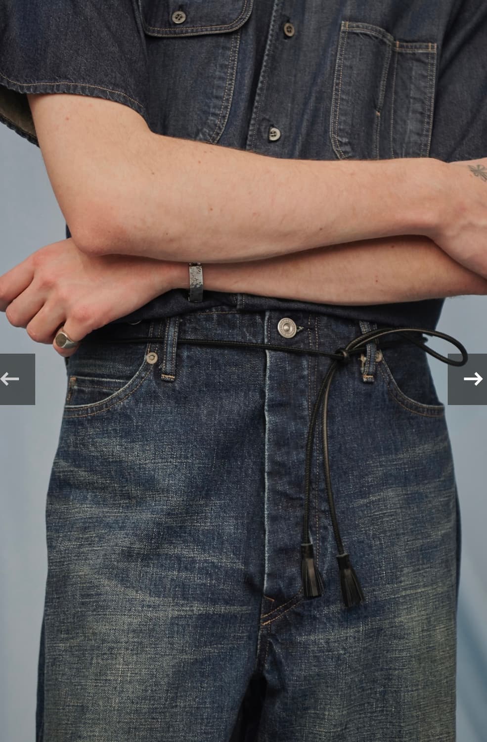 올드조 241OJ-PT12 페이드 인디고 “990” SIZE 34 상품이미지2