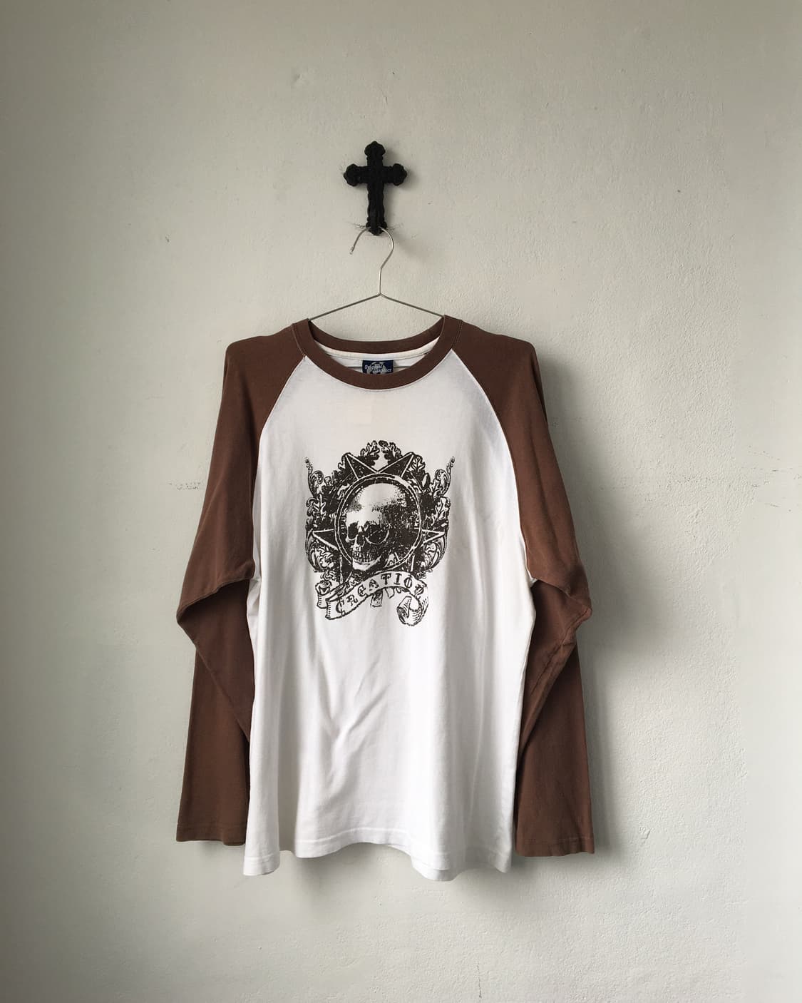 Skull printing raglan sleeve 상품이미지1