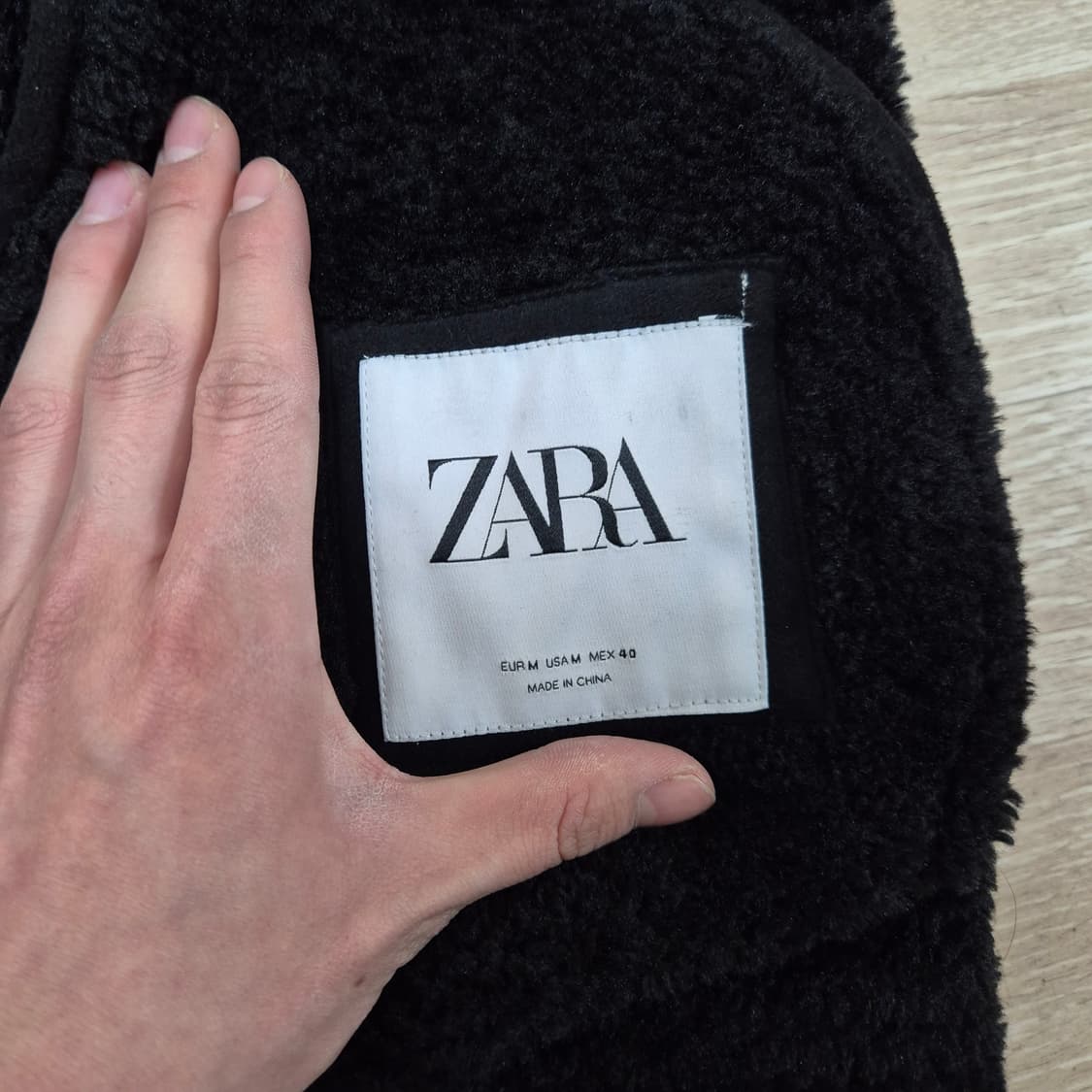 자라 남성 스웨이드 양털 무스탕 가죽자켓 M(95) 상품이미지4