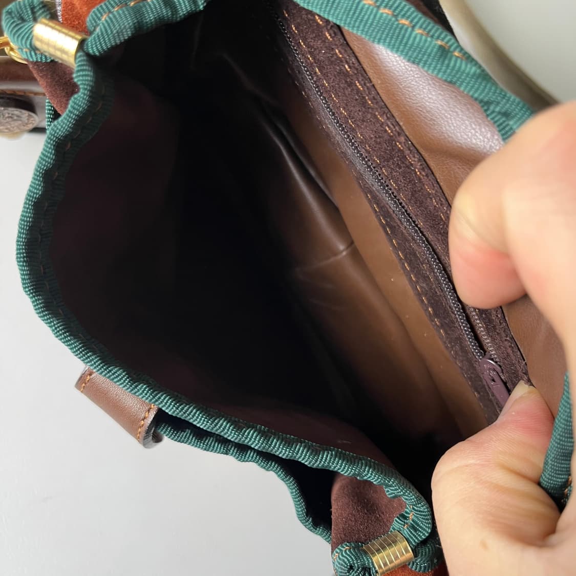 [JPN] 재팬 빈티지 컬러믹스 스웨이드 크로스백 상품이미지5