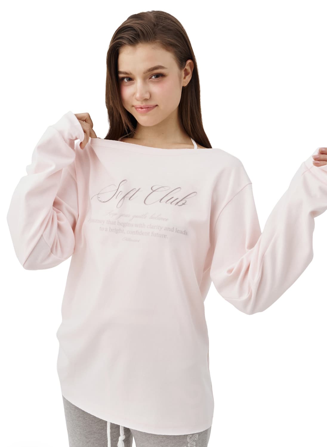 클리시어 Soft Club one shoulder pink 상품이미지1