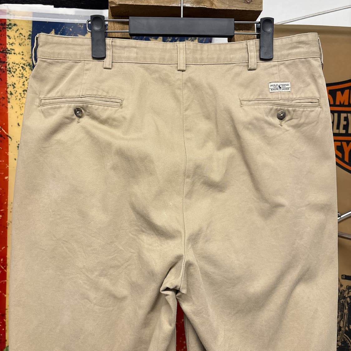 80~90s 폴로 랄프로렌 클래식 더블플리츠 베이지 치노팬츠 N766 상품이미지6