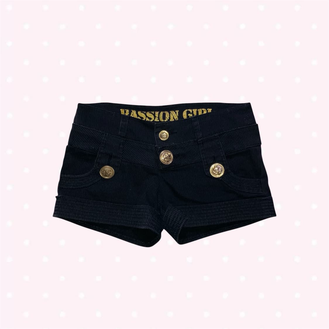 갸루 오네갸루 금장 스트라이프 펑크 숏팬츠 일브 빈티지 핀터깔 상품이미지1
