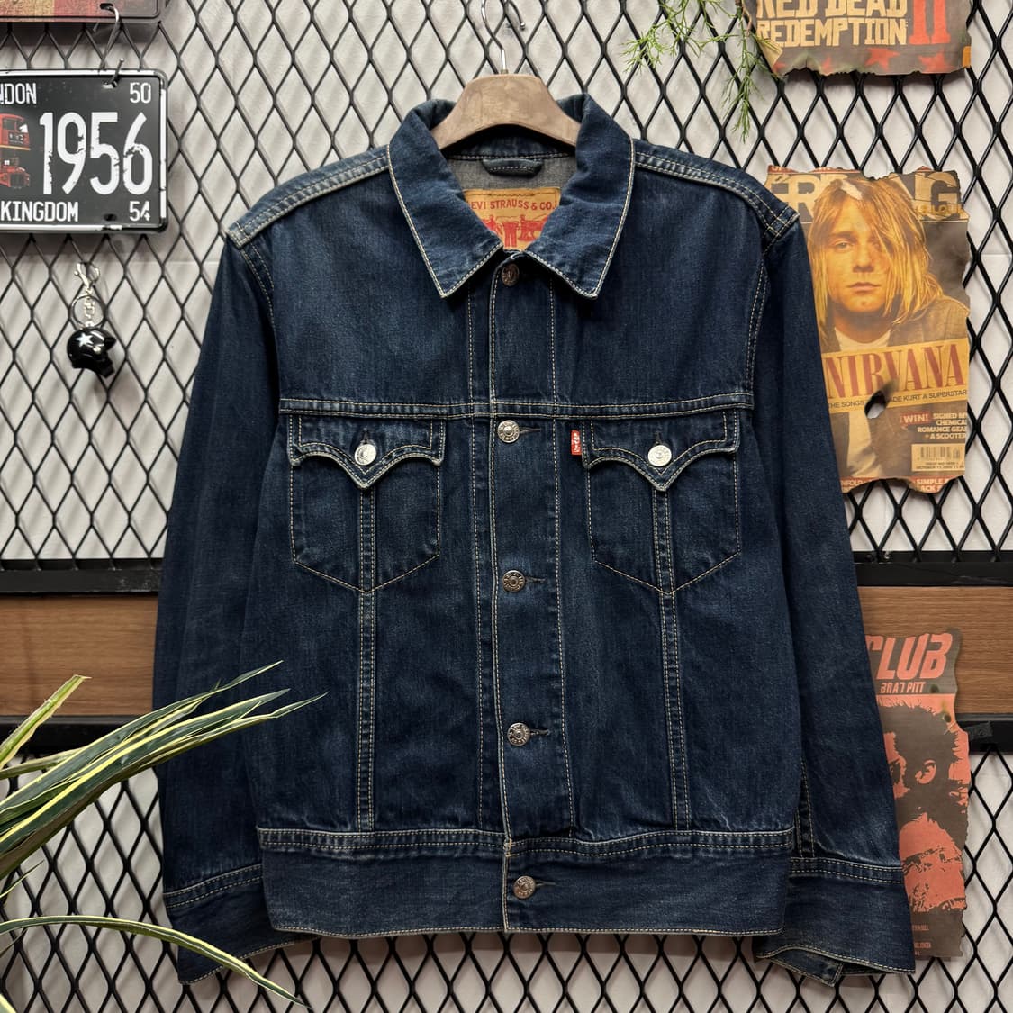 00s 리바이스 데님 트러커 자켓 전면 투포켓 디테일 진청 상품이미지1