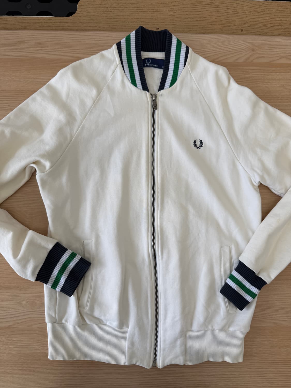 프레드페리 아이보리 집업 자켓 상품이미지2