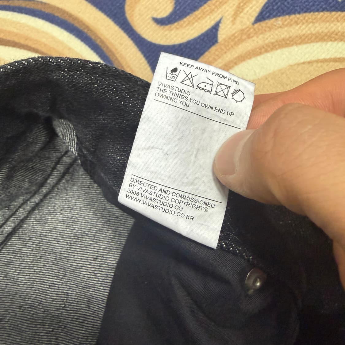 (M)비바스튜디오 VIVASTUDIO 더블니 카펜터 팬츠(블랙) 상품이미지4