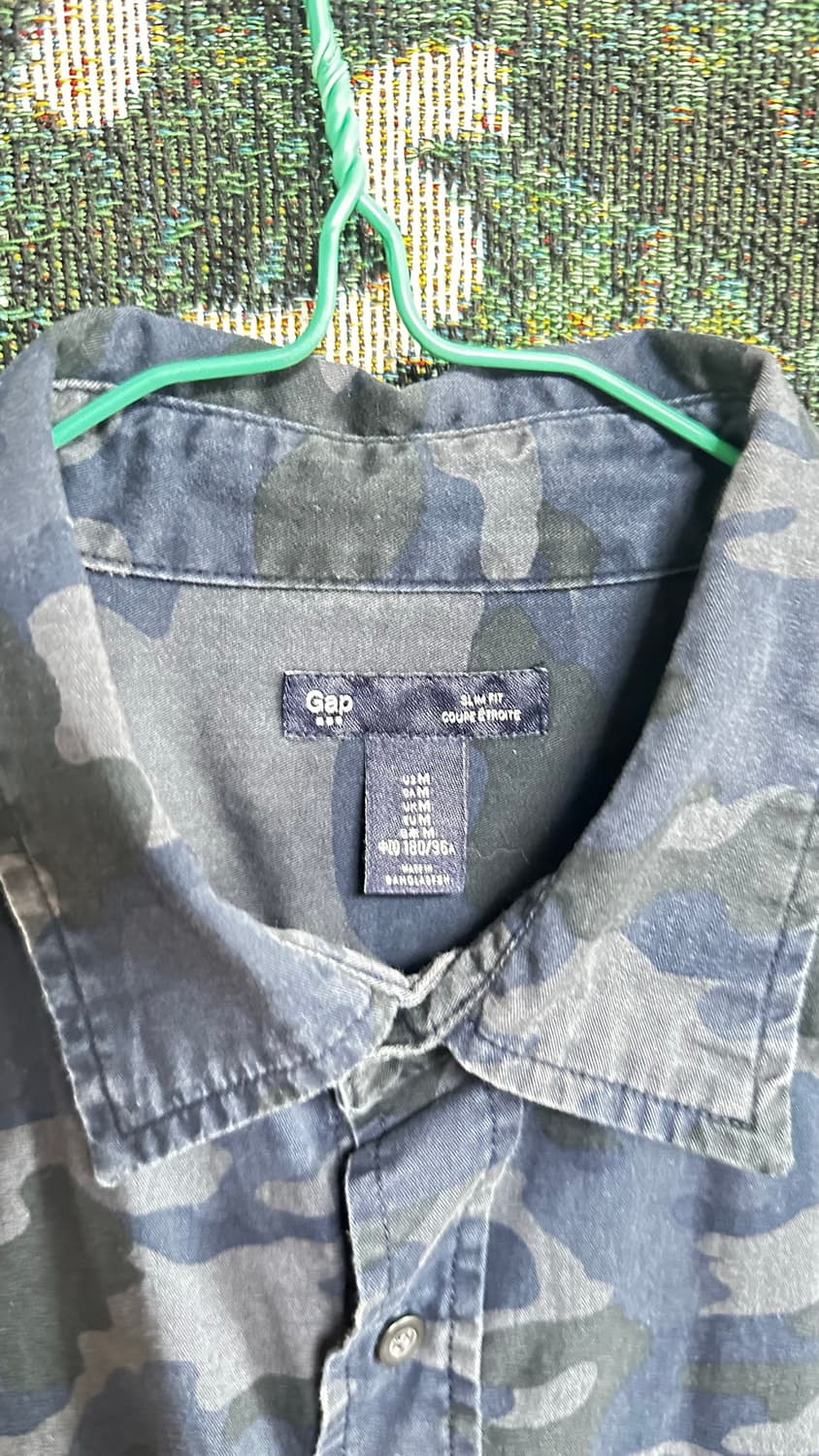 GAP 블루 카모 셔츠 M 상품이미지2