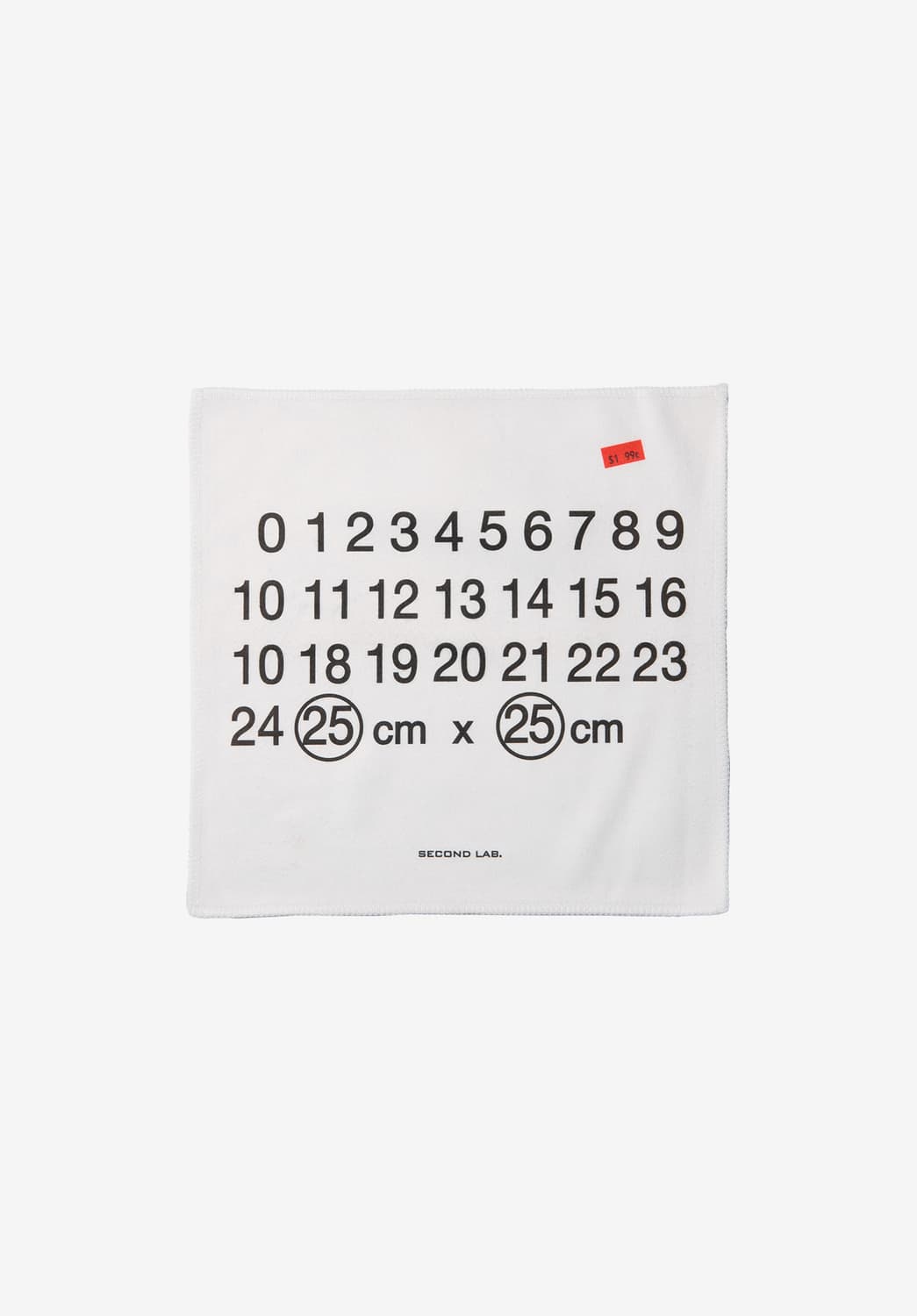 세컨드랩 넘버링 마이크로화이버 타월 화이트 상품이미지1