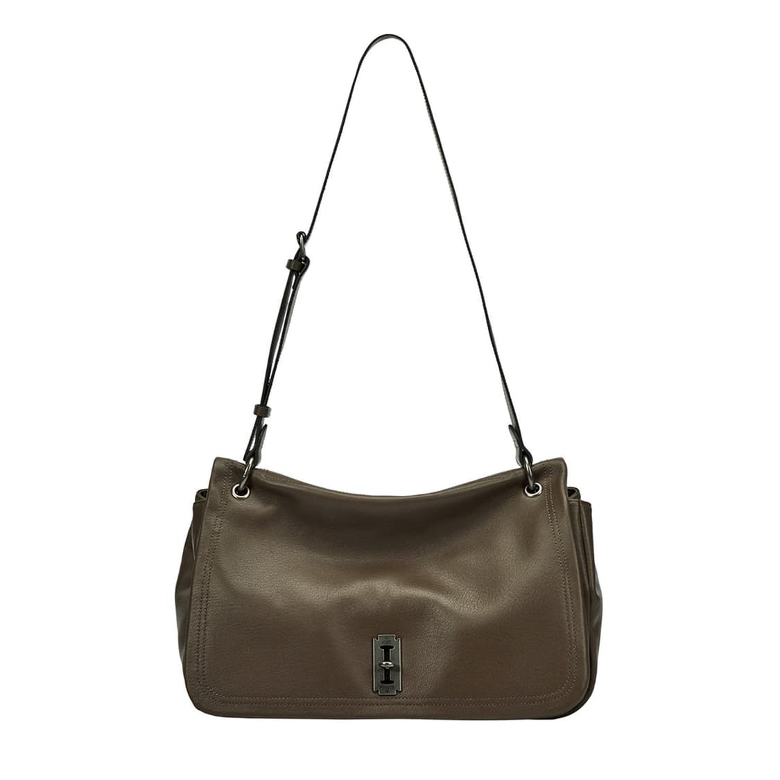 분크 퍼펙 톡 어바웃 잇 플랩 숄더 L 브라운 판매 상품이미지9