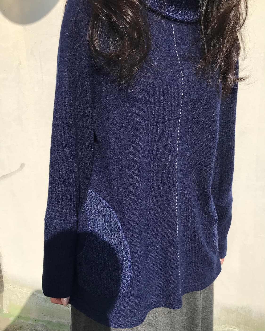 스티치 디테일 목폴라 니트  상품이미지6