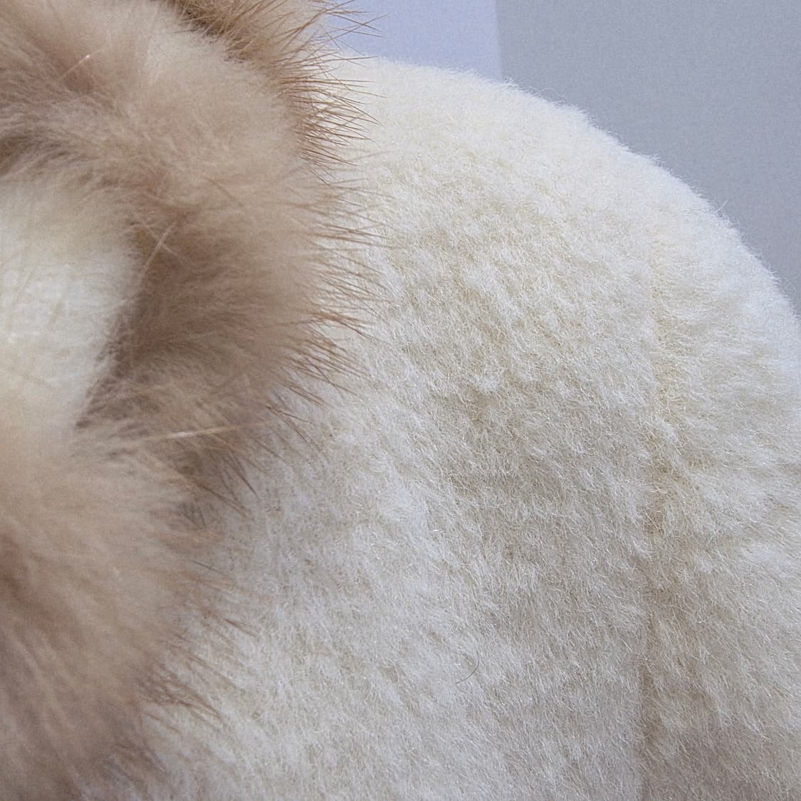 베이지 알파카 밍크퍼 트리밍 A라인 코트 상품이미지8