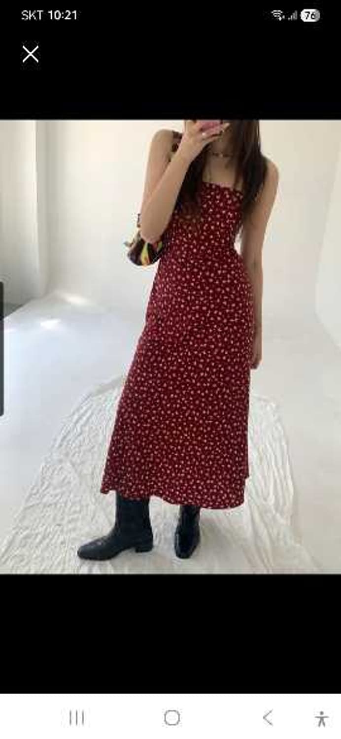 루루서울 엘로즈 롱드레스 
사이즈S 1회착용 상품이미지1