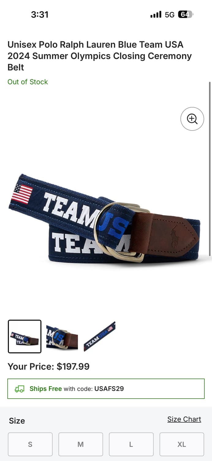 폴로 랄프로렌 유니섹스 블루팀 2024 썸머 벨트 새상품 처분  상품이미지2