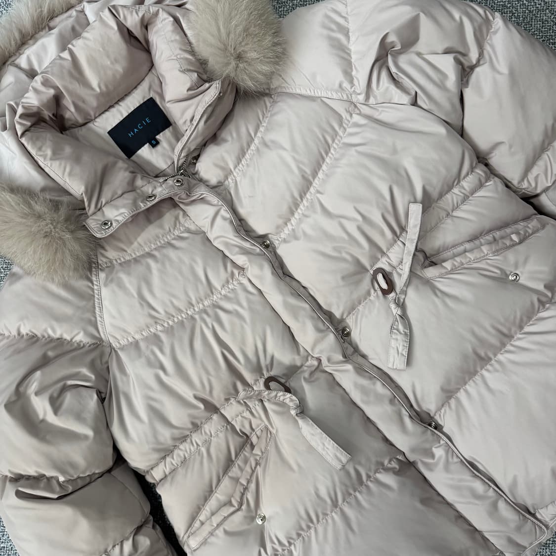 하시에 폭스퍼 다운 패딩 상품이미지2