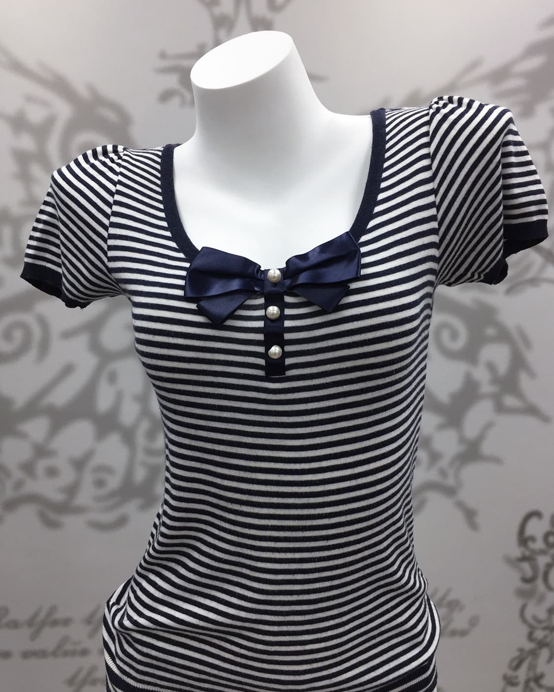 Tokyo Girl Stripe Ribbon T-shirts 상품이미지2