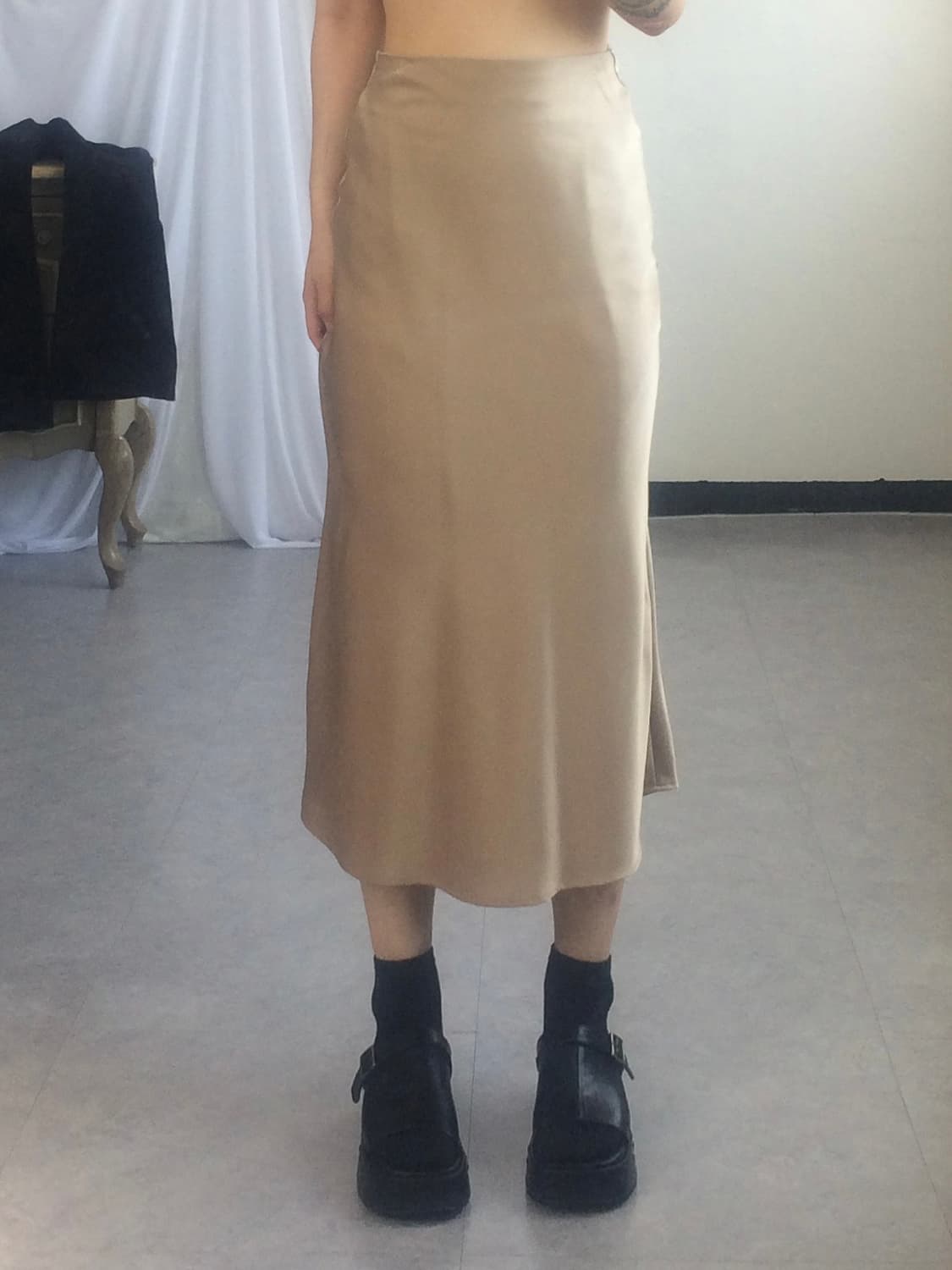 Glossy long skirt 상품이미지6